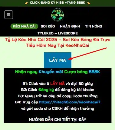 Click vào nút LẤY MÃ tại trang chủ và đợi 60 giây